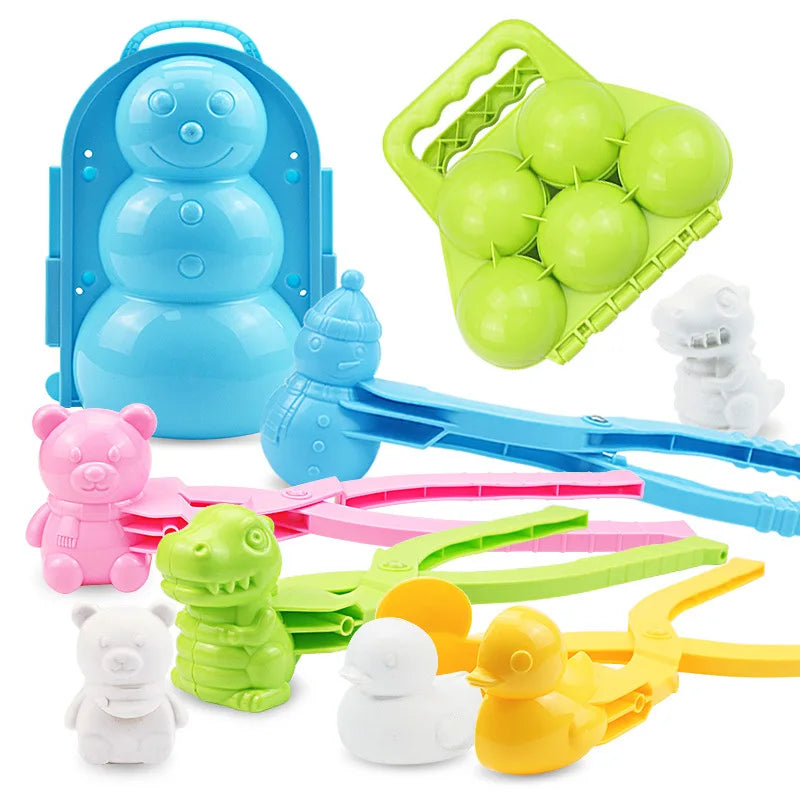 HKM-235027 Outdoor Snowball Maker Toy for Kids - Winter Fun Clip Mold - Age 2 and Up