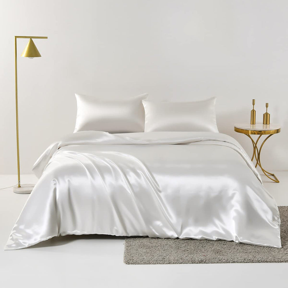 HKM-235091 Satin Silk-like Bedding Set, Four Pieces, 2.0m, Available in Multiple Colors
