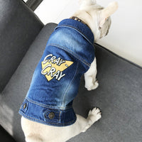 HKM-2351165 Denim Vest for Small Pets - Casual Style Clothing for Puppies and Kittens, Available in Multiple Sizes