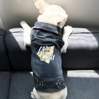 HKM-2351165 Denim Vest for Small Pets - Casual Style Clothing for Puppies and Kittens, Available in Multiple Sizes