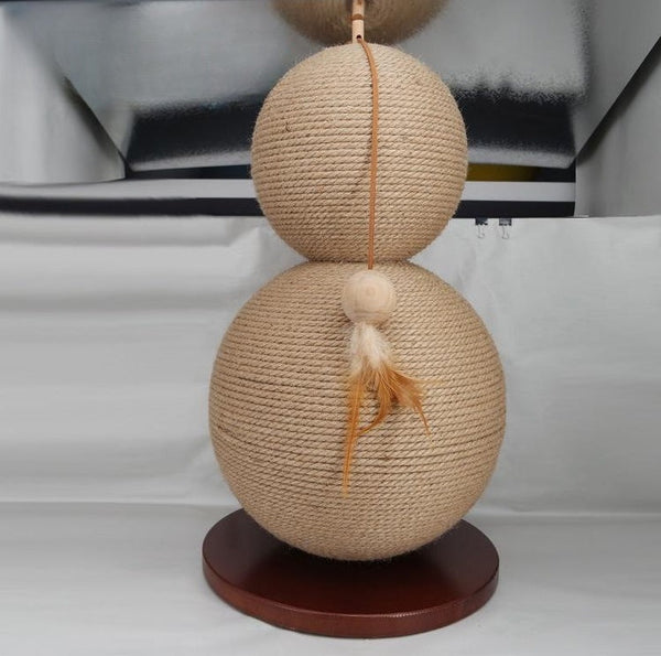 HKM-2352061 Sisal Pear-Shaped Cat Climber with Scratch-Resistant Design for Playful Cats