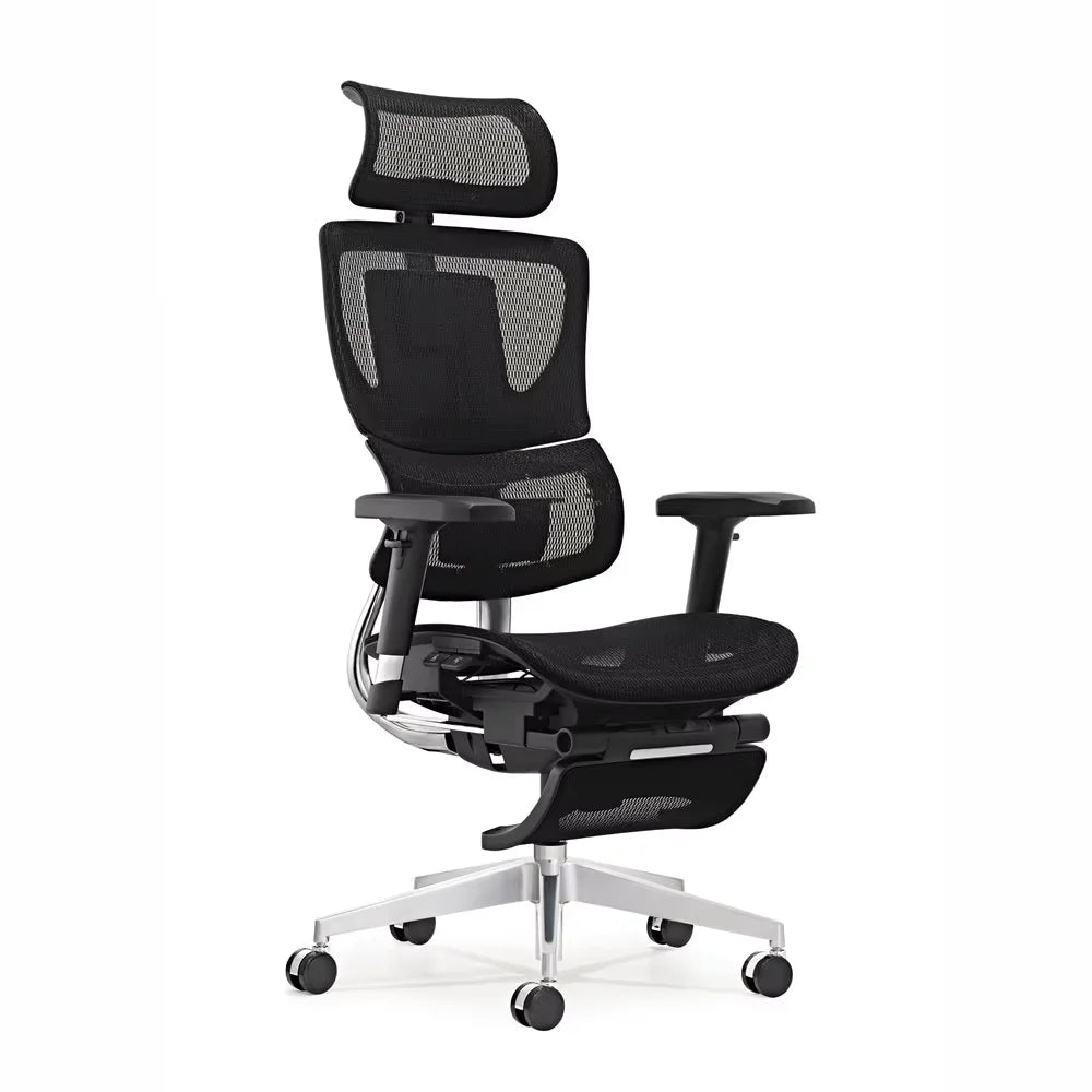 HKM-235219 Ergonomic Mesh Executive Chair with 3D Armrests and Swivel Function for Home Office Use