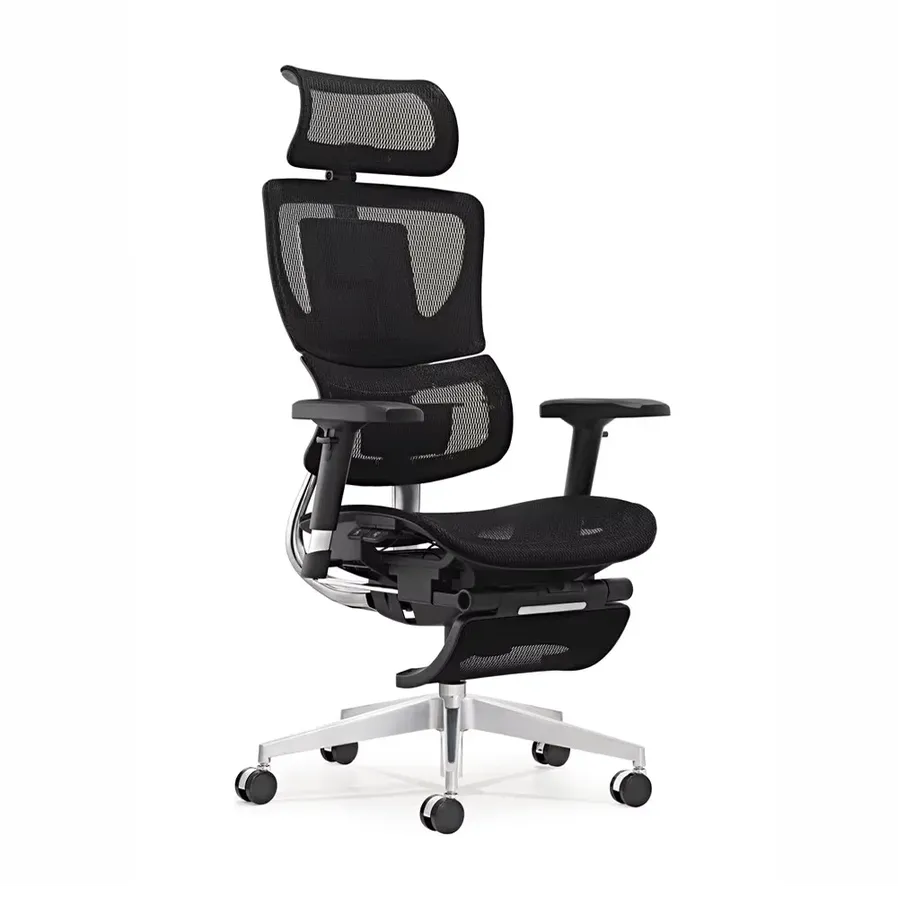 HKM-235219 Ergonomic Mesh Executive Chair with 3D Armrests and Swivel Function for Home Office Use