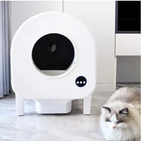 HKM-235219 Smart Self-Cleaning Cat Litter Box with App Control, 68L Large Capacity, Odor Control, Anti-Trap Function for Multiple Cats