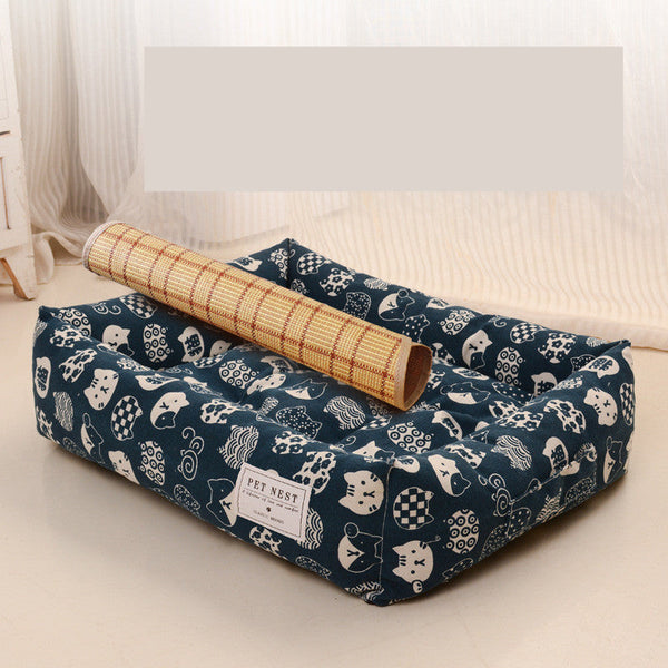 HKM-2352829 Universal Removable and Washable Dog Kennel Mat for Summer Season - Multiple Colors and Sizes Available