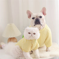HKM-2353213 Cozy Thick Plaid Cotton Coat for Dogs in Purple, Yellow, and Green