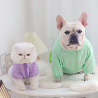 HKM-2353213 Cozy Thick Plaid Cotton Coat for Dogs in Purple, Yellow, and Green