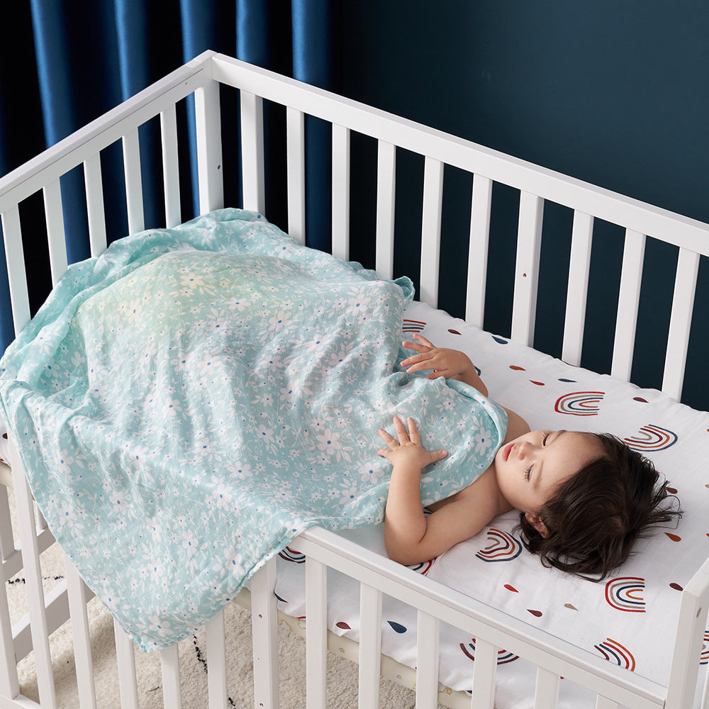 HKM-235347 Bamboo Cotton Newborn Baby Blanket and Bath Towel - Soft, Lightweight, Animal and Cartoon Patterns
