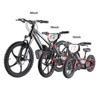 HKM-235347 Electric Balance Mini Bike for Kids - Off-Road, 36V with 12" Tires, Lightweight Aluminum Frame