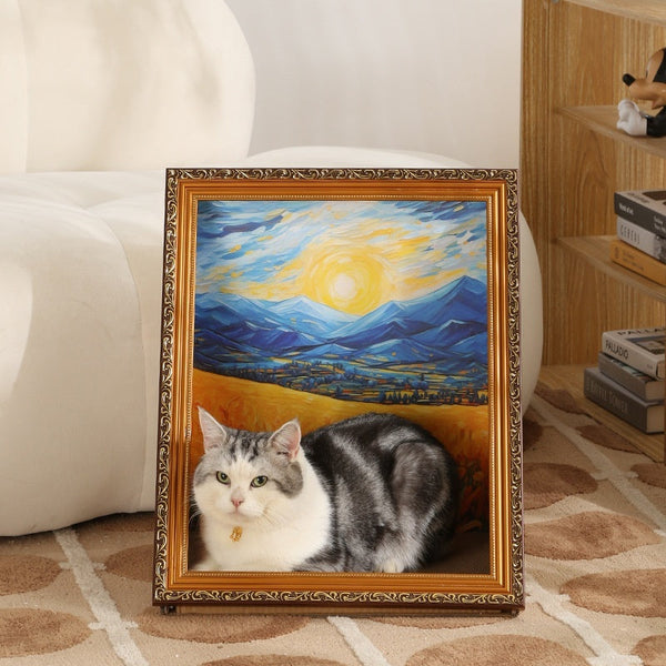 HKM-2354749 Retro Cat Scratch Board Toy with Unique Vintage Photo Frame Designs