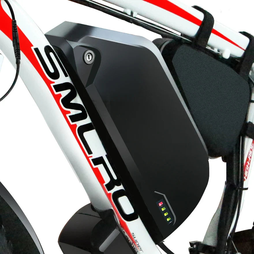 HKM-235475 2000W Dual Motor Electric Bicycle with 48V 22.4Ah Lithium Battery, 26-Inch Fat Tires, 7-Speed Gears, Hydraulic Brakes