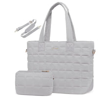 HKM-235475 Lightweight Quilted Tote Bag for 15.6in Laptop - Stylish Shoulder Purse for Work and Business