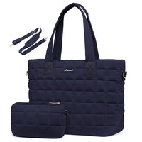HKM-235475 Lightweight Quilted Tote Bag for 15.6in Laptop - Stylish Shoulder Purse for Work and Business