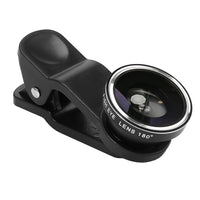 HKM-235475 Mini Clip-On Camera Lens for Mobile Phones - Wide Angle and Macro Options