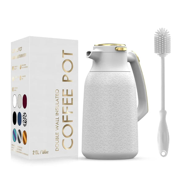 HKM-235539 Custom Insulated Double Wall Stainless Steel Vacuum Coffee and Tea Carafe