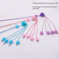 HKM-2356029 Tassel Cat Wand Toy for Playful Feline Fun and Engagement