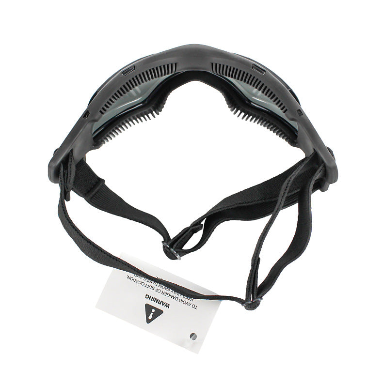 HKM-2356157 UV Protective Goggles for Pets - Adjustable Windproof and Sunproof Eyewear in Red, Black, and Pink