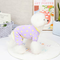 HKM-2356925 Aqua Green and Lavender Cotton Casual Puppy Pajamas for Spring and Summer