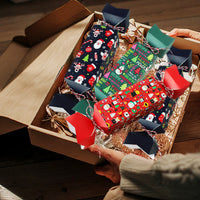 HKM-235731 Christmas Candy Shaped Gift Boxes - 12 Pcs Paper Storage Boxes Featuring Santa, Snowman & Christmas Tree Designs, Perfect for Parties and Decorations