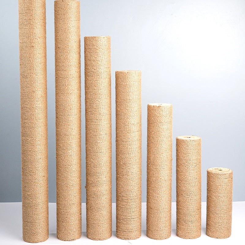 HKM-2357821 Solid Wood Cat Climbing Pillar in Various Sizes with Hemp Rope