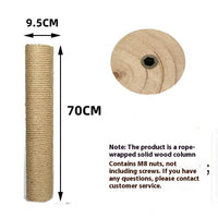 HKM-2357821 Solid Wood Cat Climbing Pillar in Various Sizes with Hemp Rope
