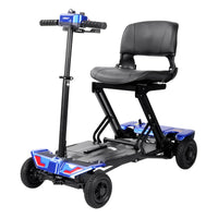 HKM-235795 Lightweight 4-Wheel Travel Electric Scooter with Foldable Design and 18km Range