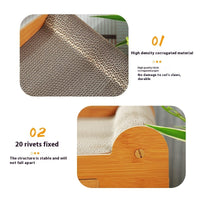 HKM-2358589 Luxury Double Layer Corrugated Paper Cat House with Double Ball and Double Door