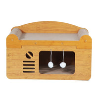 HKM-2358589 Luxury Double Layer Corrugated Paper Cat House with Double Ball and Double Door
