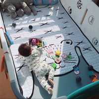 HKM-235859 Soft Cotton Baby Play Mat with White Tiger Design for Kids Ages 0-8+ Years - Perfect for Living Room Decor and Play Areas