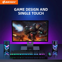 HKM-235923 RGB Backlit Wired Gaming Speakers with USB for PC and Laptop