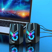 HKM-235923 RGB Backlit Wired Gaming Speakers with USB for PC and Laptop