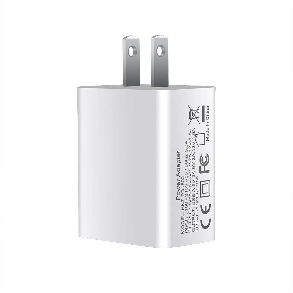 HKM-235987 FDGAO 18W PD Fast Charging Plug with Dual USB Typ-C Ports for Apple 12 Mobile Phones