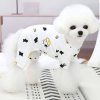 HKM-2361149 Cotton Puppy Dog Pajamas - Four-Legged Casual Spring and Autumn Wear in Yellow, Pink, and Blue