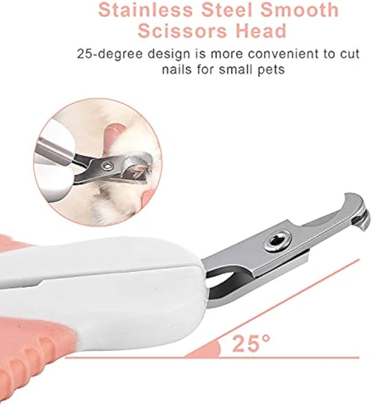 HKM-2361789 Cat Nail Clippers with Safety Guard and Sharp Angled Blade for Kittens, Small Dogs, Birds, Rabbits, and Ferrets