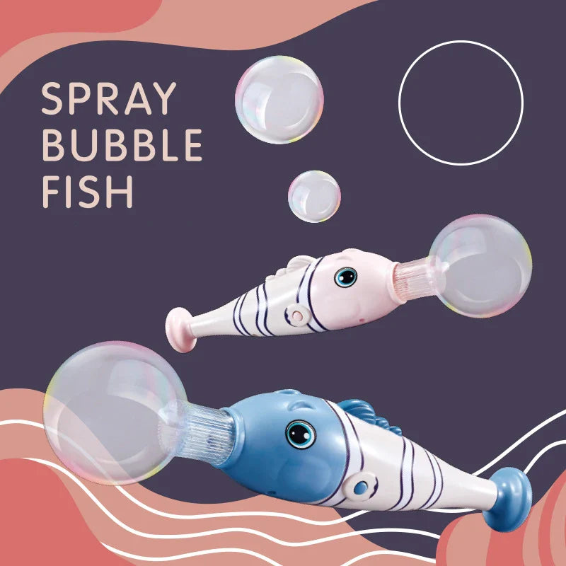 HKM-236179 Electric Automatic Fish Bubble Blower Toy for Kids - Summer Outdoor Fun