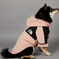 HKM-2361917 Waterproof Large Dog Raincoat in Pink - Windproof Shell Jacket for Pets
