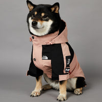 HKM-2361917 Waterproof Large Dog Raincoat in Pink - Windproof Shell Jacket for Pets