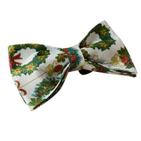 HKM-2362301 Christmas Wreath Casual Cotton Dog Collar with Bow Knot and Leash Set