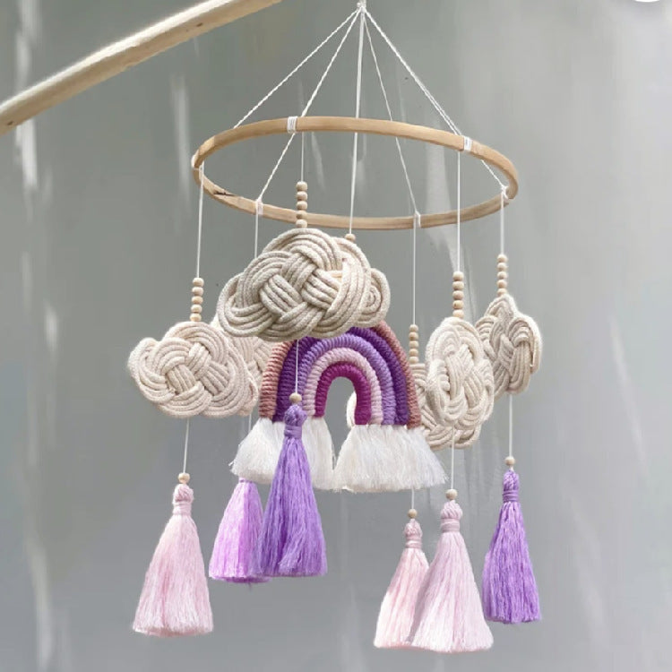 HKM-236243 Hand-Woven Nordic Style Baby Room Pendant - Pure Cotton, 60x23cm