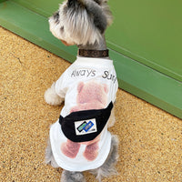 HKM-2362685 Breathable Cotton T-Shirt for Pets - Casual Black and White Design