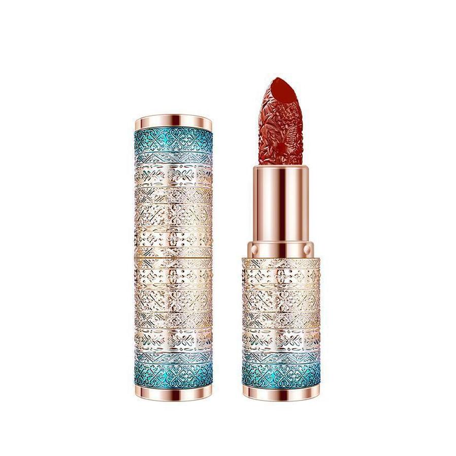 HKM-236307 Velvet Matte Carved Lipstick in Retro Red, Rotten Tomato, Brick Red Caramel, Red Pear - Long-lasting Formula