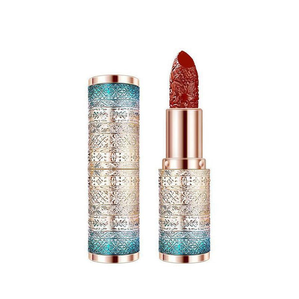 HKM-236307 Velvet Matte Carved Lipstick in Retro Red, Rotten Tomato, Brick Red Caramel, Red Pear - Long-lasting Formula