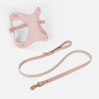HKM-2363581 Dog and Cat Leather Vest Leash with Adjustable Chest Straps and Traction Rope