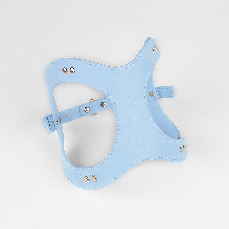 HKM-2363581 Dog and Cat Leather Vest Leash with Adjustable Chest Straps and Traction Rope