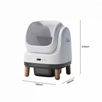 HKM-236371 Automatic Self-Cleaning Cat Litter Box with 60L Capacity and Deodorizing Features