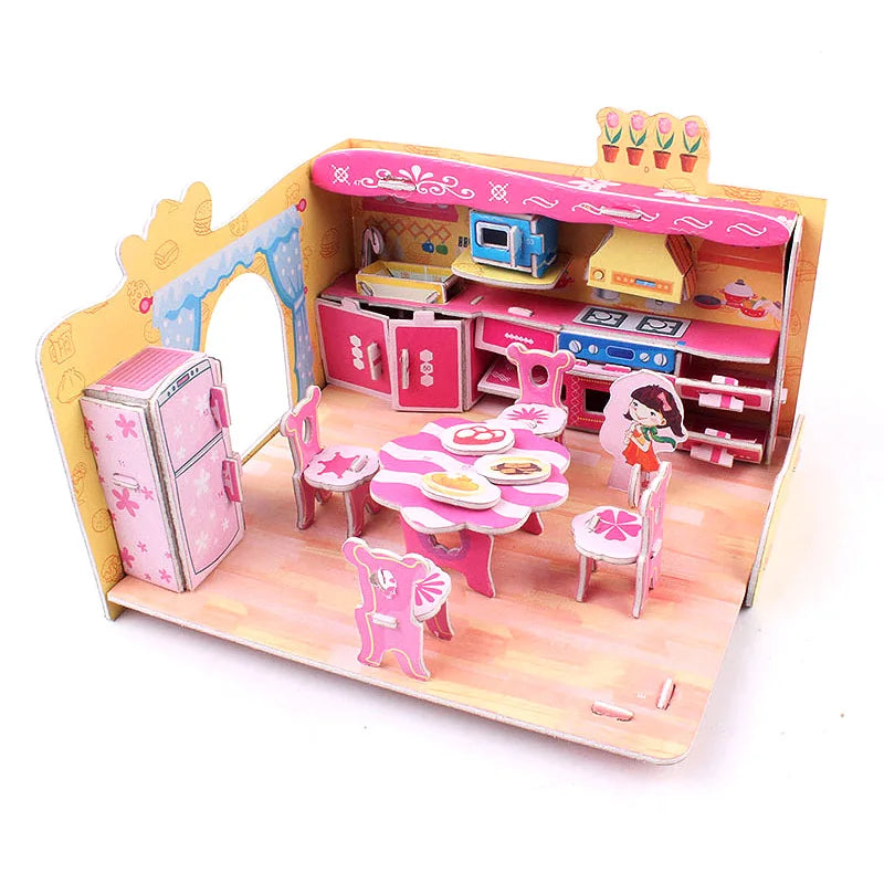 HKM-236371 Children's Creative DIY 3D Foam Paper Puzzle Model Building Toy