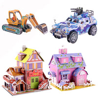 HKM-236371 Children's Creative DIY 3D Foam Paper Puzzle Model Building Toy