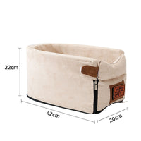 HKM-2364349 Adjustable Dog and Cat Car Seat Bed with Safety Hook and Machine Washable Design