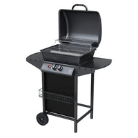 HKM-236435 Stainless Steel Outdoor Gas BBQ Grill with Chromed Cooking Grid, Windproof Design