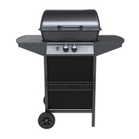 HKM-236435 Stainless Steel Outdoor Gas BBQ Grill with Chromed Cooking Grid, Windproof Design